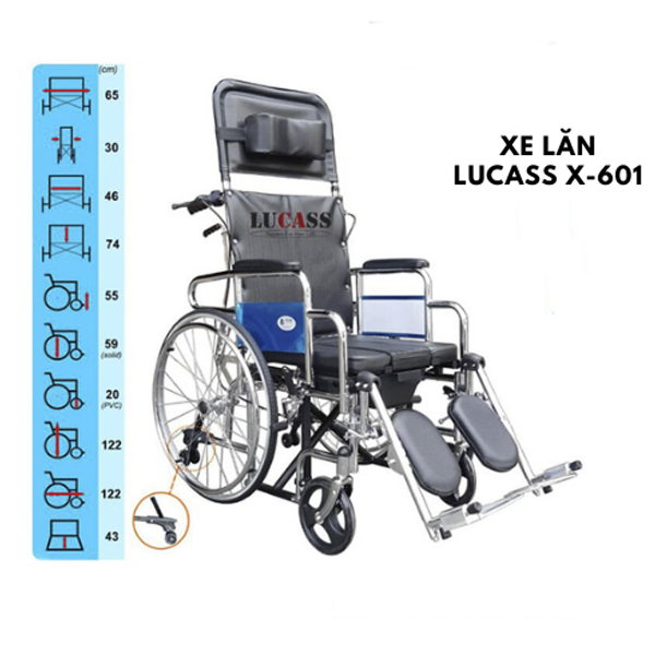 Xe lăn cho người già chống lật Lucass X- 601 